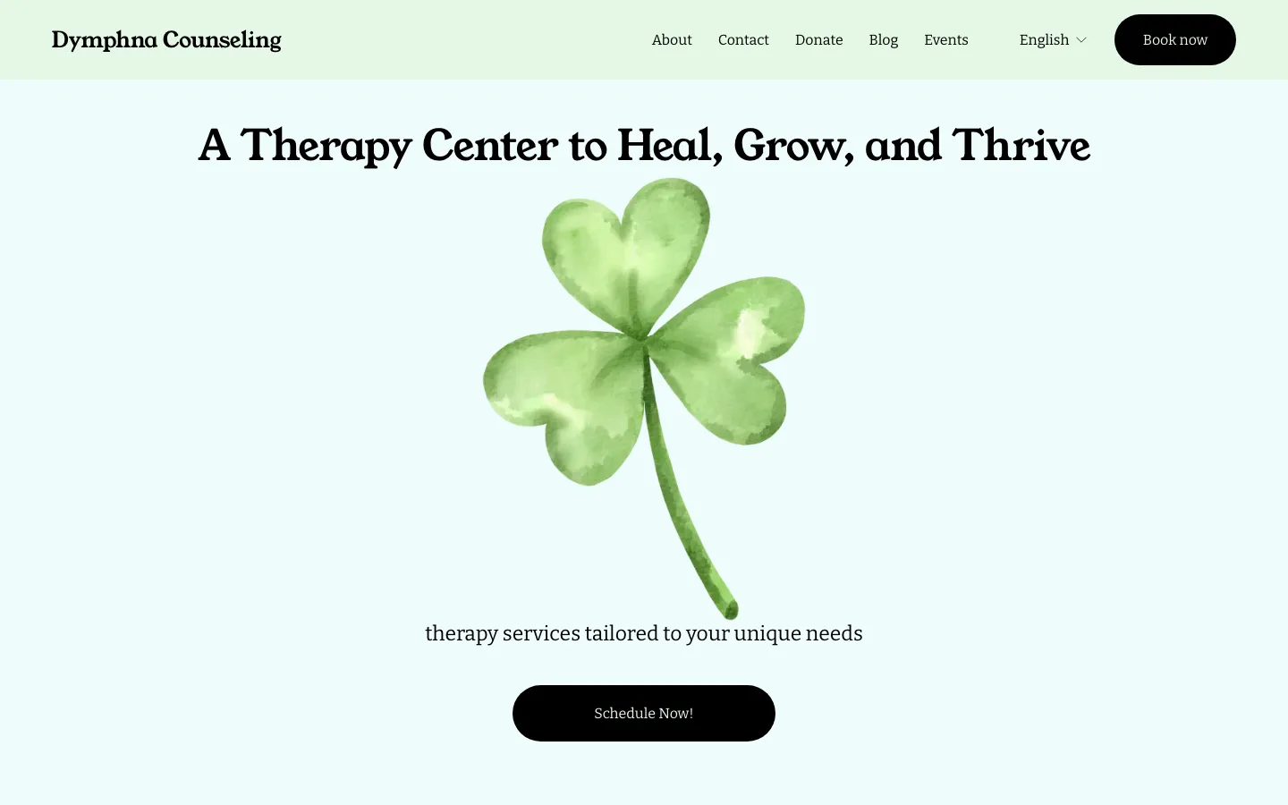 The Dymphna Counseling homepage.